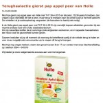 Terughaalactie Holle gierstpap appel/peer