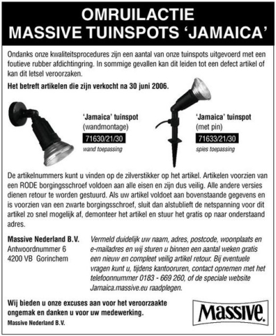 Terughaalactie tuinspots 'Jamaica'