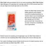 Veiligheidswaarschuwing Albert Heijn Sockeye Zalm