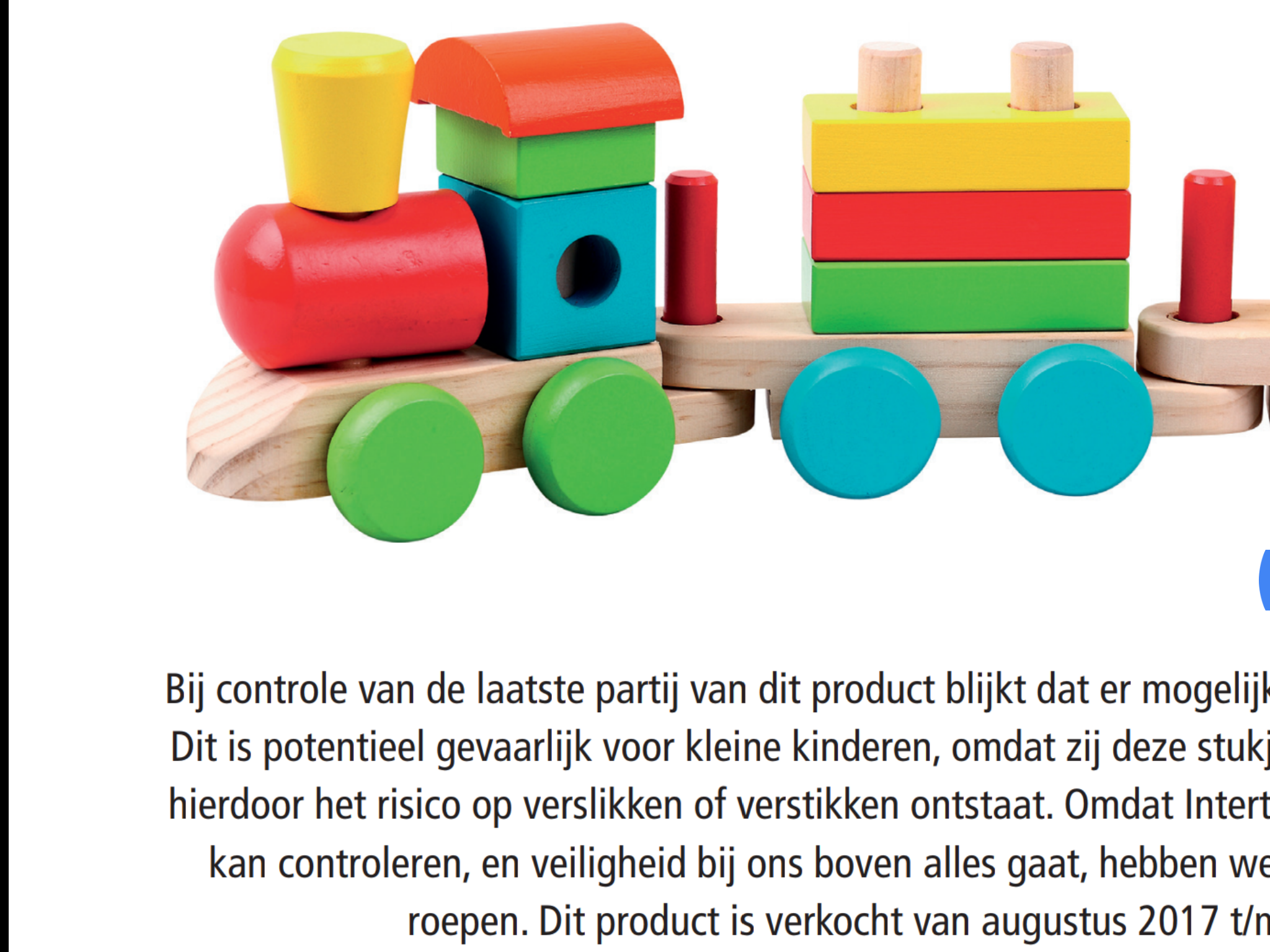 Groot Omleiding Pakket Terughaalactie houten trein Intertoys, Bart Smit en Marskramer