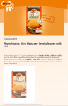 Advertentie allergenenwaarschuwing Mora Kipburgers