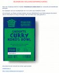 Advertentie allergenenwaarschuwing Uit de Keuken van Maass Groente curry kokos bowl