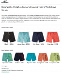 Advertentie terugroepactie O'Neill shorts voor jongens