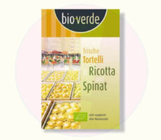 Allergenenwaarschuwing Bioverde verse tortellini ricotta spinazie