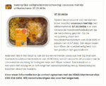Melding belangrijke veiligheidswaarschuwing HEMA maaltijd Couscous met Kip