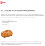 Terugroepactie DekaMarkt DekaVers Fries Suikerbrood