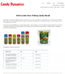 Melding terugroepactie Candy Dynamics snoeprollers Toxic Waste