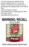 Melding allergenenwaarschuwing Golden Turtle Wasabi Peas