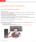 Melding terugroepactie Lenovo Laptop Powerbank